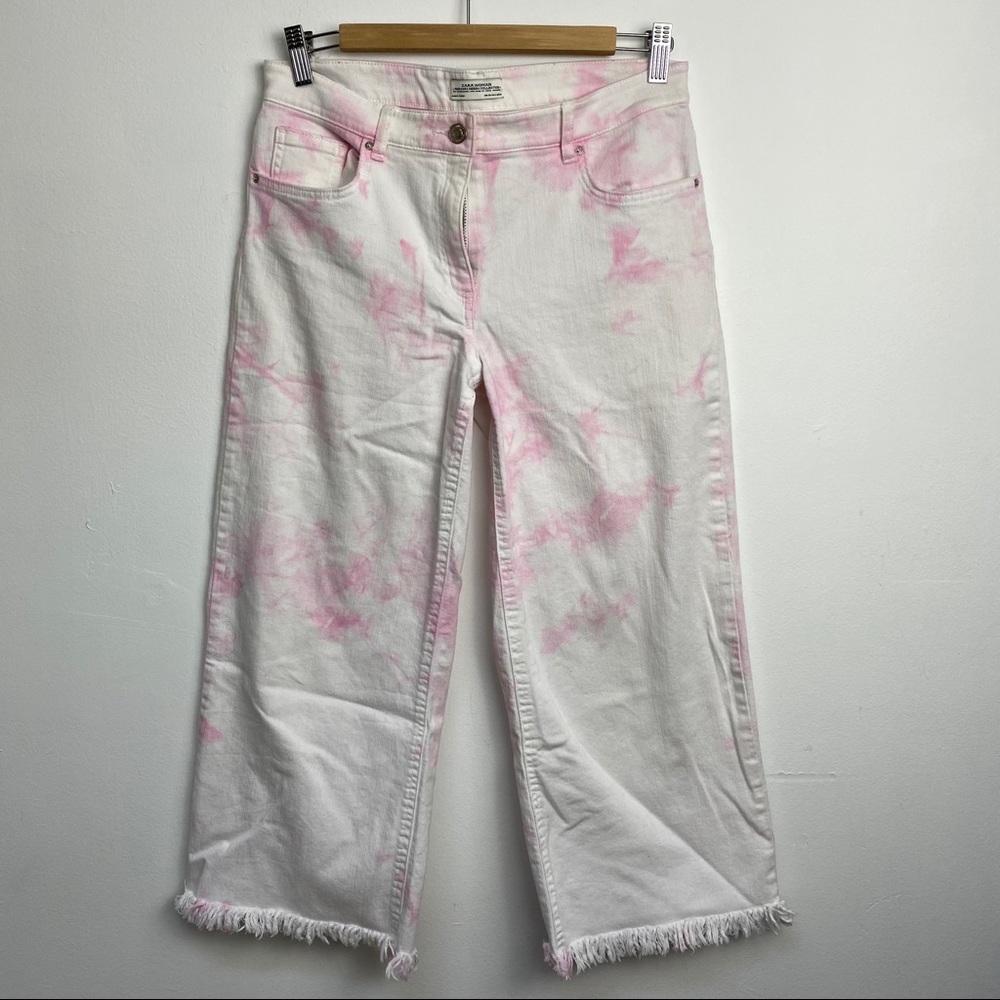 Zara Tie Dye Cropped Jeans Sz 6